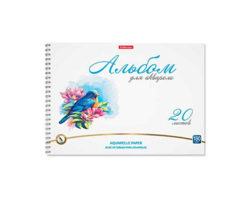 Альбом для акварели А4 20л. EK спираль "Birds"