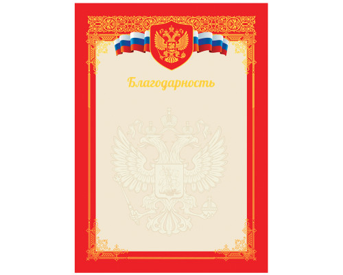 Благодарность  фольга КВАДРА