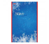 Блокнот А5 (135х205 мм), 48 л., скоба, картон, выборочный лак, клетка, HATBER, "Water" ("Вода"),