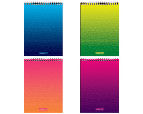 Блокнот А5 80л. на гребне ArtSpace "Моноколор. Bright modern", твердая обложка