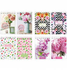 Блокнот А7 40л. на гребне BG "Floral"