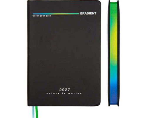 Ежедневник 2027г. А5 168л. deVENTE кож.зам. "Gradient" чёрный.