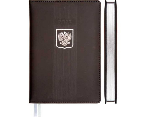 Ежедневник 2027г. А5 168л. deVENTE кож.зам. "Major" чёрный