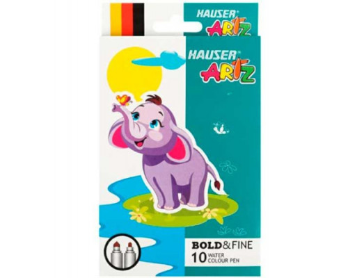 Фломастеры 10цв. HAUSER двустор.