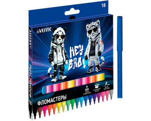 Фломастеры 12цв. deVENTE "Hey Bro"