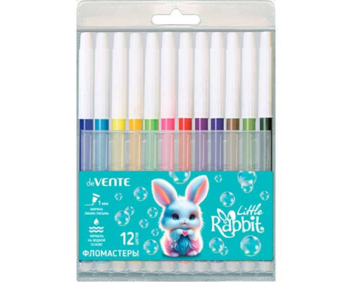 Фломастеры 12цв. deVENTE "Little Rabbit" картон короб.