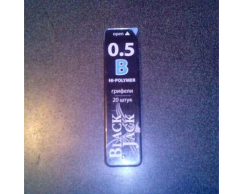 Грифель для карандашей 0,9мм, 20 шт. "BlackJack НB"   Brauberg