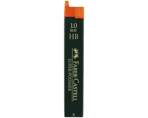 Грифели для механических карандашей Faber-Castell "Super-Polymer", 12шт., 1,0мм, HB