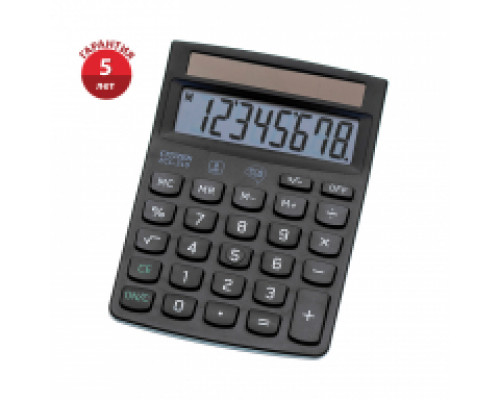 Калькулятор настольный Citizen ECC-210, 8 разрядов, черный