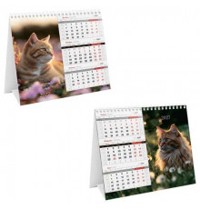 Календарь-домик настол. 2027г. BG "Моно. Коты" спираль