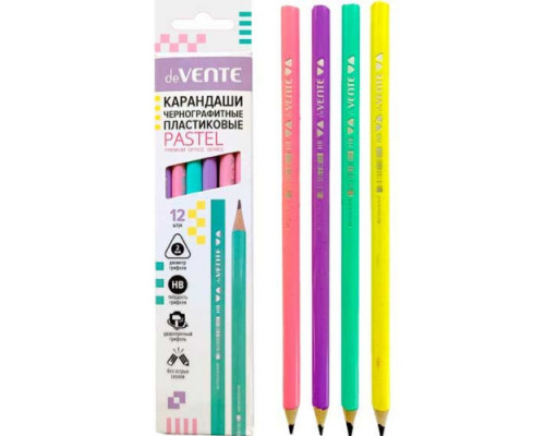 Карандаш ч/гр. пластик. deVENTE "Pastel" HB