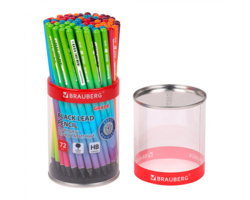 Карандаш чернографитный BRAUBERG "GRADE", 1 шт., HB