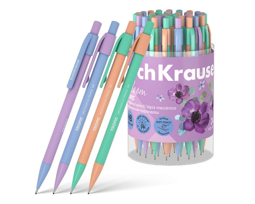 Карандаш механический 0,5 мм ErichKrause "Tropic Pastel Bloom" НВ