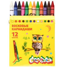 Карандаши восковые 12цв. Каляка-Маляка
