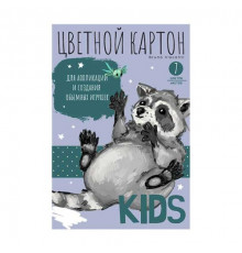 Картон цв. А4 7л. 7цв. BV "Дети" в папке