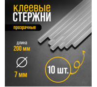 Клеевые стержни ТУНДРА, 7 х 200 мм, 10 шт.