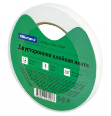 Клейкая лента двусторонняя OfficeSpace, 12мм*5м, на вспененной основе, 1мм