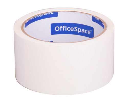 Клейкая лента упаковочная OfficeSpace, 48мм*40м, 45мкм, белая