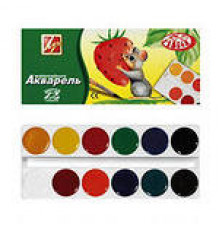 Краски акварельные 12цв. ЛУЧ "ZOO" б/кисти