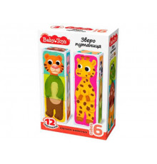 Кубики Десятое королевство Baby Toys "Зверопутаница" (6шт)