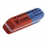 Ластик Koh-I-Noor "Blue Star" 80, скошенный, комбинированный, натуральный каучук, 41*14*8мм