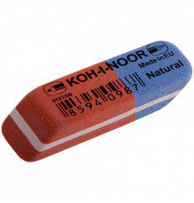 Ластик Koh-I-Noor "Blue Star" 80, скошенный, комбинированный, натуральный каучук, 41*14*8мм