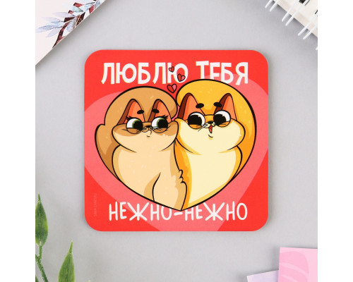 Магнит «Люблю тебя нежно-нежно»