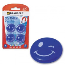 Магниты Brauberg диам. 30мм, 4 шт.  красные