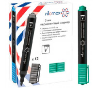 Маркер перм. ATTOMEX  зеленый 3мм
