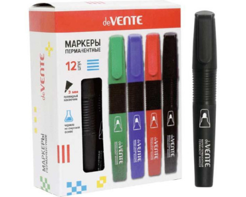 Маркер перм. deVENTE черный 4мм