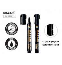 Маркер перм. MAZARI Bruno чёрный ,пулевидный 2мм
