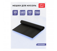 Мешки для мусора 160л OfficeClean ПВД, 90*120см, 30мкм, 10шт., двухслойные, прочные, черные