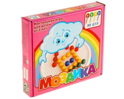 Мозаика, 80 элементов, диаметр 15 мм