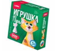 Набор для изготовления игрушки из глины Lori "Лепим из глины. Кот", от 5-ти лет
