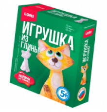 Набор для изготовления игрушки из глины Lori "Лепим из глины. Кот", от 5-ти лет