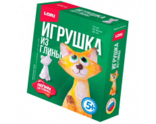 Набор для изготовления игрушки из глины Lori "Лепим из глины. Кот", от 5-ти лет