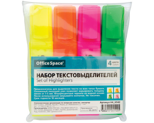 Набор текстовыделителей 4 цв. "Dolce costo" 5мм