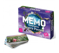 Настольная игра «Мемо. Природные чудеса России», 50 карточек + познавательная брошюра