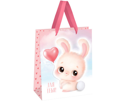 Пакет подарочный 18*23*10см MESHU "Funny bunny", матовая ламинация