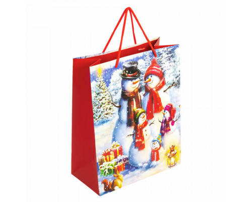 Пакет подарочный новогодний  "Snowman"