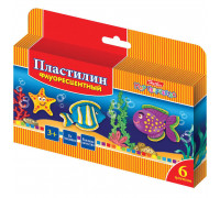 Пластилин  6цв., 90гр. "Глобус" со стеком