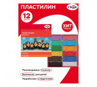 Пластилин Гамма "Мультики", 12 цветов, 240г, со стеком