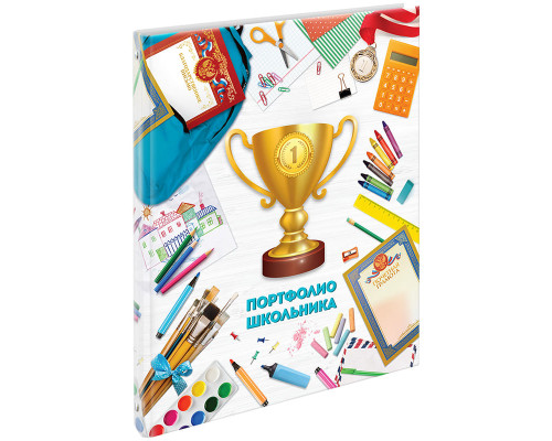 Портфолио-папка 7БЦ А4 ArtSpace, на сутаже для школьника, 20 файлов, 10 вкладышей