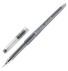 Ручка гелевая BRAUBERG DIAMOND, ЧЕРНАЯ, игольчатый узел 0,5 мм