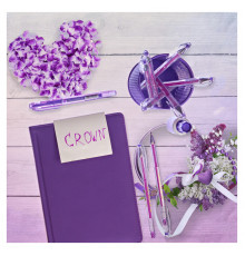 Ручка гелевая Crown "Hi-Jell Color" фиолетовая, 0,7мм