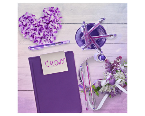 Ручка гелевая Crown "Hi-Jell Color" фиолетовая, 0,7мм