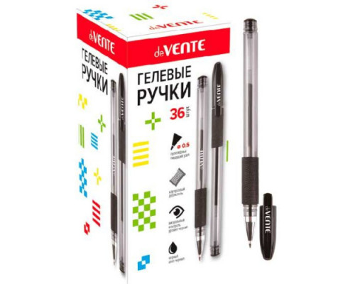 Ручка гелевая deVENTE  черная, 0,5мм