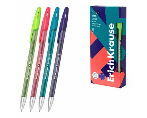 Ручка гелевая EK R-301 Gel Stick Reef  синяя,0,5мм