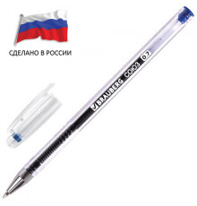 Ручка гелевая РОССИЯ "СОЮЗ", ЧЕРНАЯ, корпус прозрачный, 0,7 мм