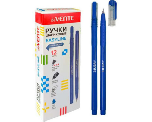 Ручка масл. шар. deVENTE "EasyLine" синяя 0,5мм